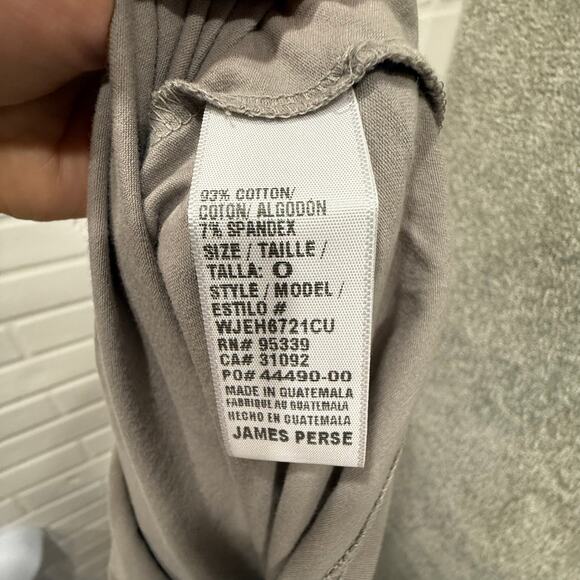 James Perse Standard NWT Long Sleeve Midi Turtleneck Dress Concrete Gray Sz 0 - Picture 9 of 13